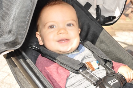 JB in the stroller